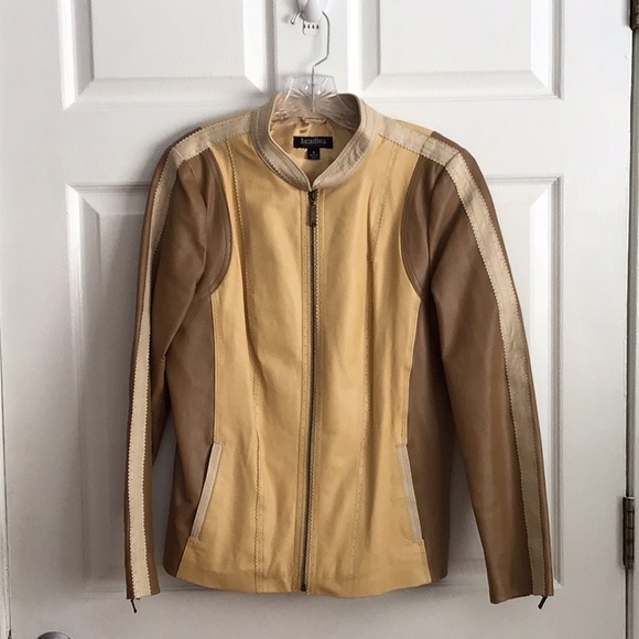 🔥🔥TAKE 50%OFF LIST PRICE 🔥🔥.  BRADLEY BAYOU.        TRI COLOR LEATHER JACKET - Picture 1 of 12